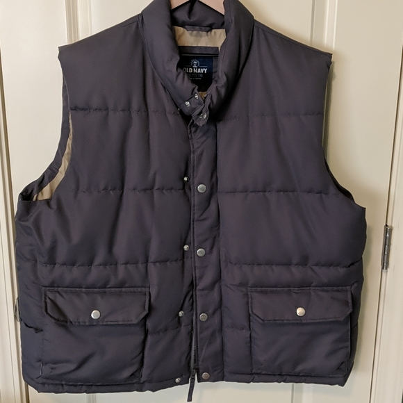 👣Old Navy Grey Puffer Vest with Pockets 2XL - Picture 1 of 5